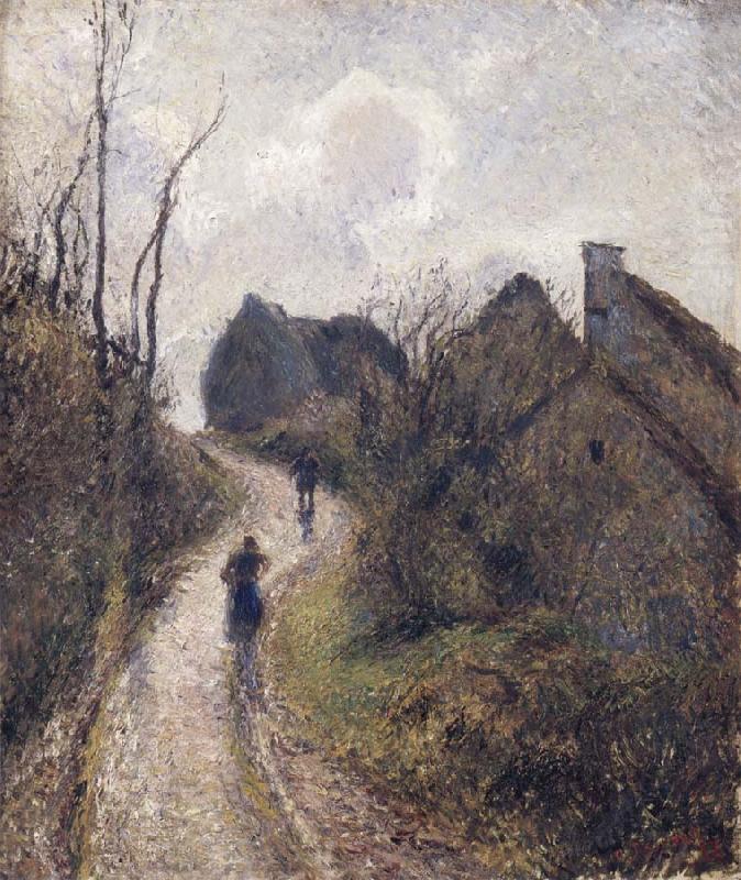 Steep road at Osny, Camille Pissarro